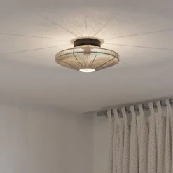 Midsumer Cream & Black Flush Ceiling Light