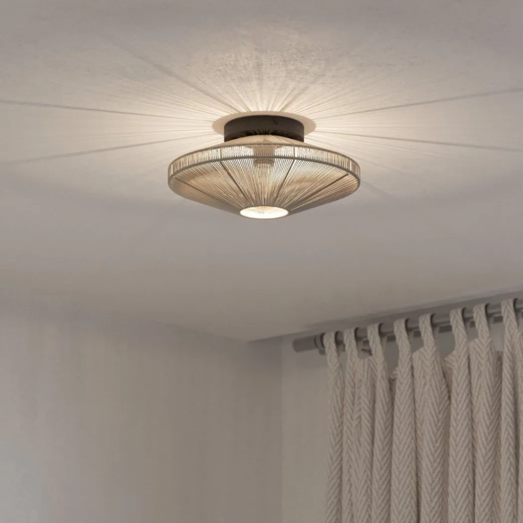 Midsumer Cream & Black Flush Ceiling Light
