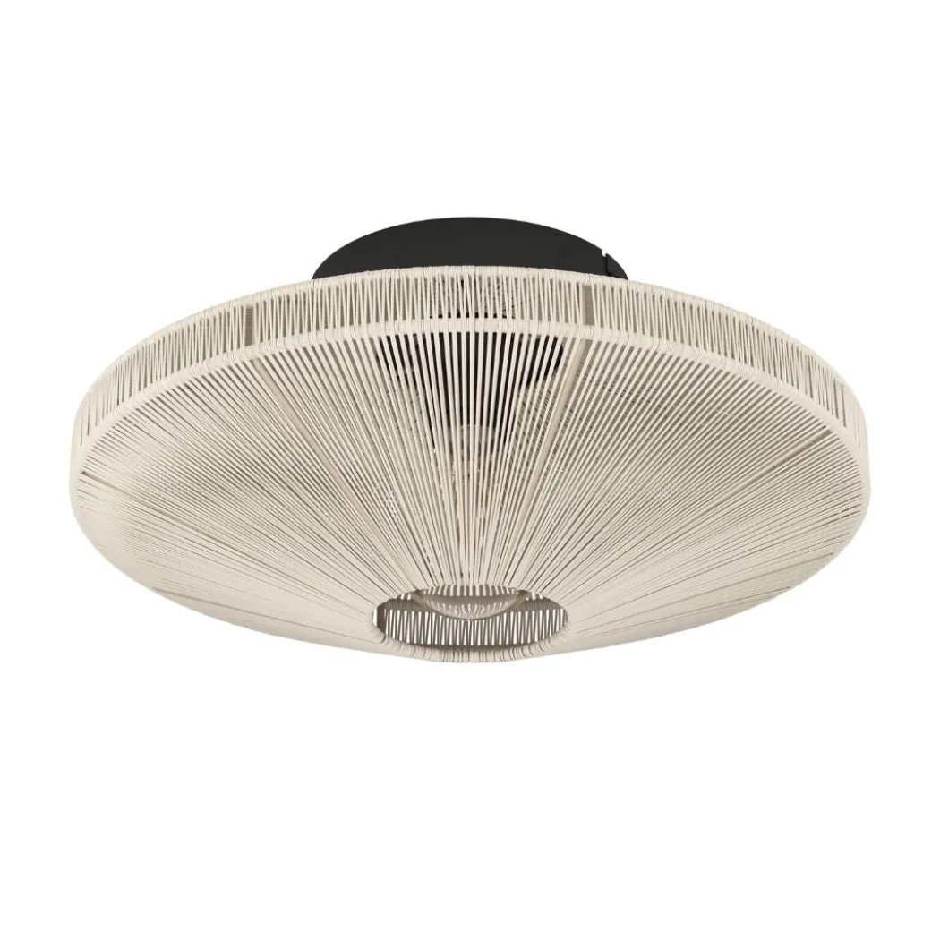 Midsumer Cream & Black Flush Ceiling Light