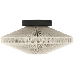 Midsumer Cream & Black Flush Ceiling Light