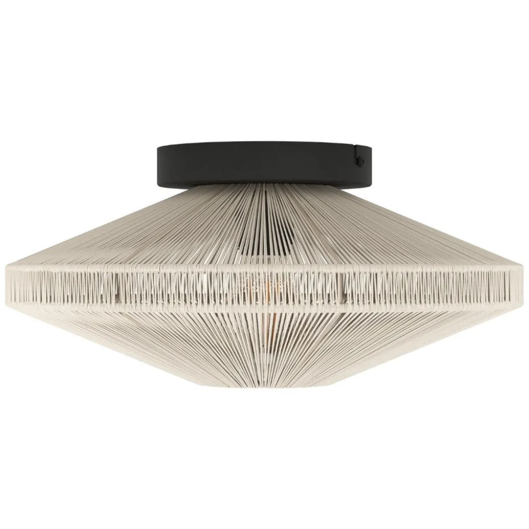 Midsumer Cream & Black Flush Ceiling Light