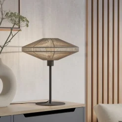 Midsumer Cream & Black Oval Table Lamp