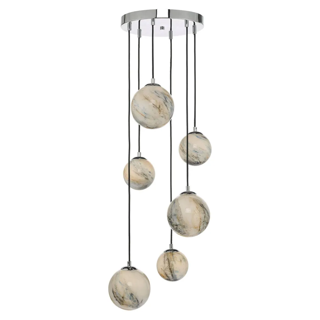 Mikara 6 Light Ceiling Light Marble Effect