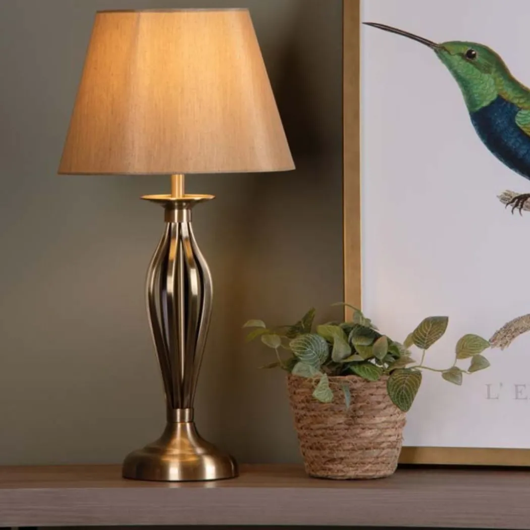 Miranda Antique Brass Table Lamp