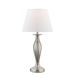 Miranda Satin Chrome Table Lamp