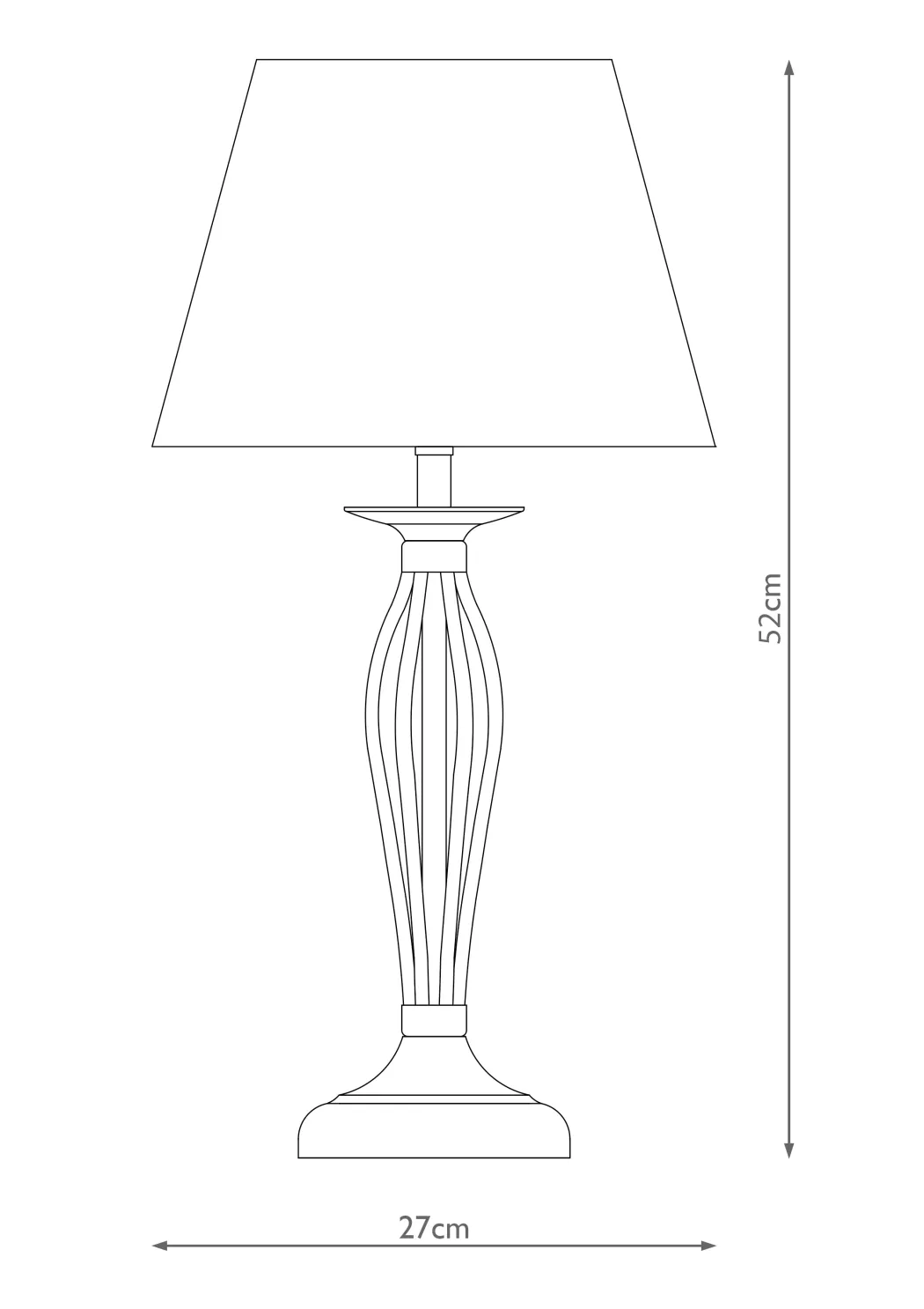 Miranda Satin Chrome Table Lamp