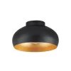 Mogano 2 Black and Gold Flush Ceiling Light