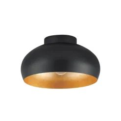 Mogano 2 Black and Gold Flush Ceiling Light