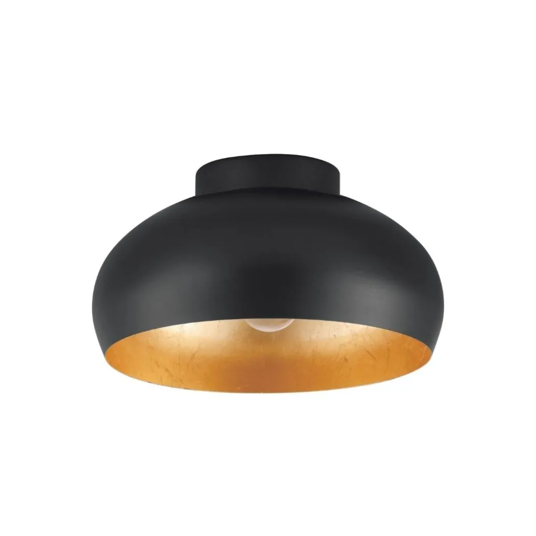 Mogano 2 Black and Gold Flush Ceiling Light