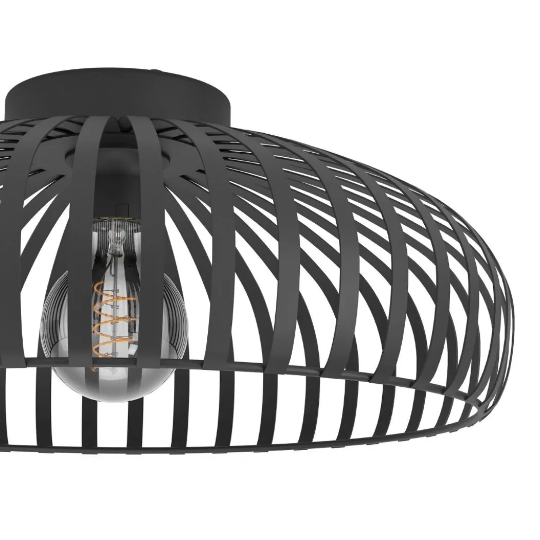 Mogano Large Black Flush Ceiling Light