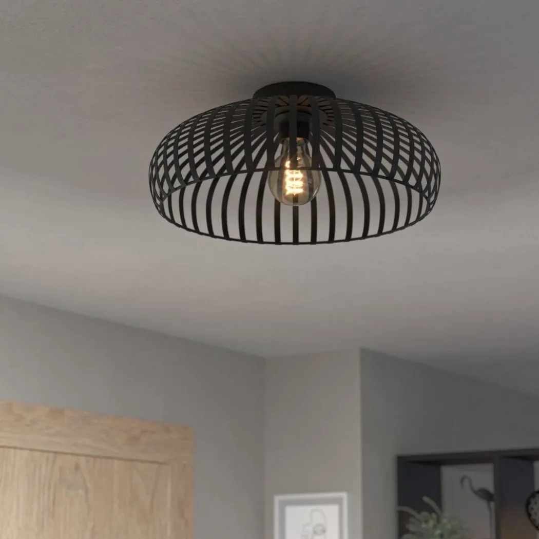 Mogano Large Black Flush Ceiling Light