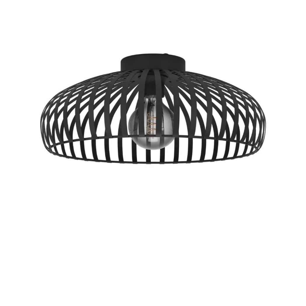 Mogano Large Black Flush Ceiling Light