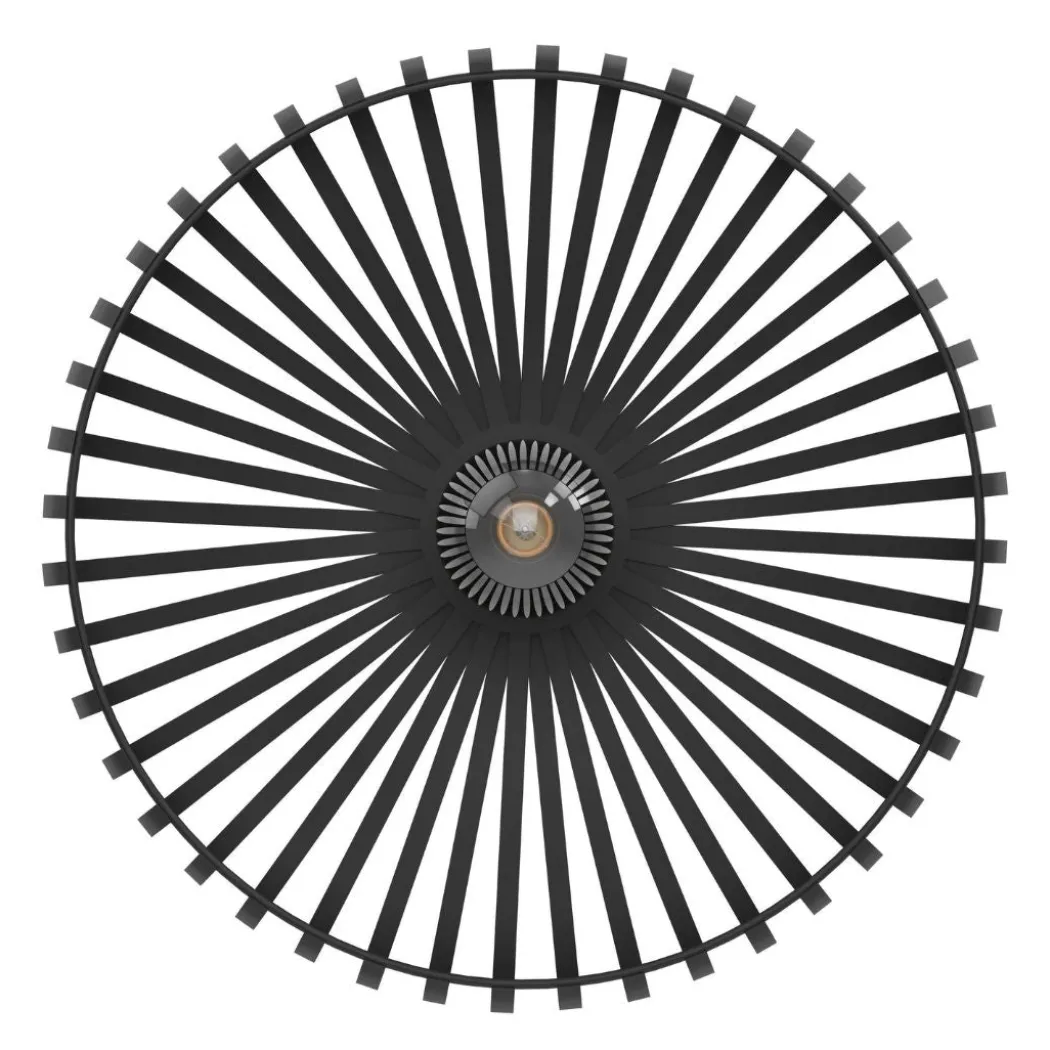 Mogano Large Black Flush Ceiling Light