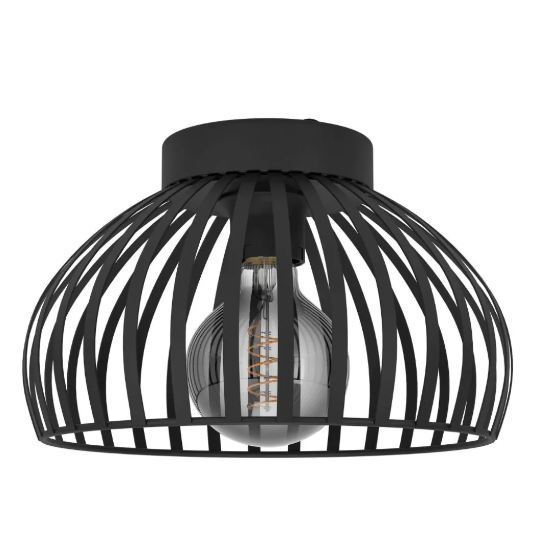 Mogano Small Black Flush Ceiling Light