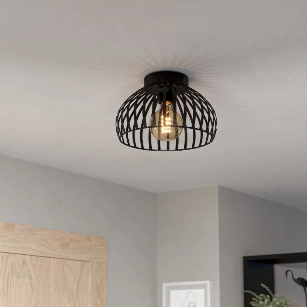 Mogano Small Black Flush Ceiling Light