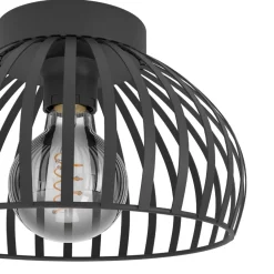 Mogano Small Black Flush Ceiling Light