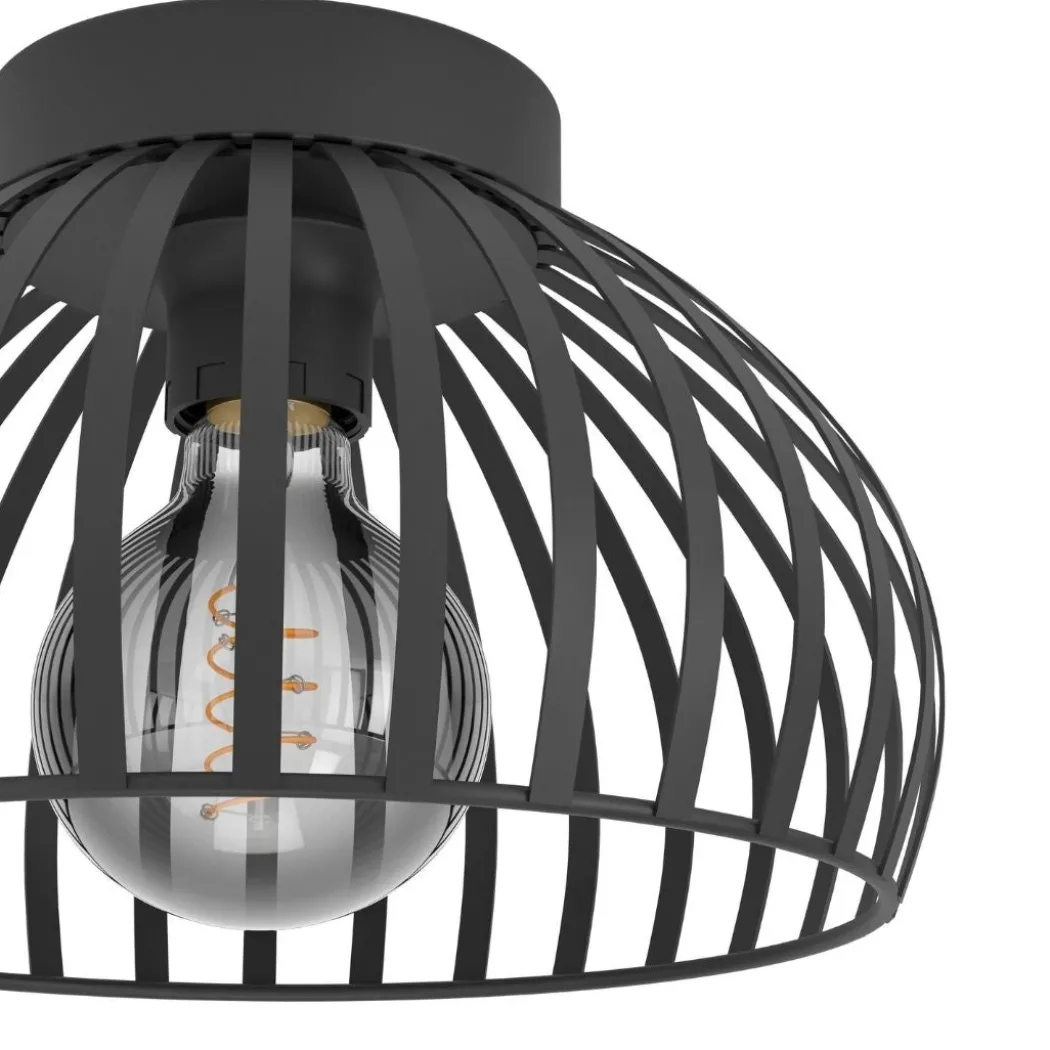 Mogano Small Black Flush Ceiling Light