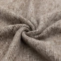 Mohair Fringe Throw Brown & Natural