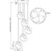 Molten 5 Light Smokey Ceiling Light Pendant