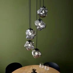 Molten 5 Light Smokey Ceiling Light Pendant