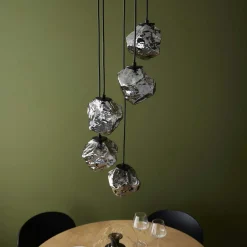 Molten 5 Light Smokey Ceiling Light Pendant