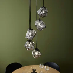 Molten 5 Light Smokey Ceiling Light Pendant