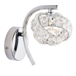 Monaco 1 Light Crystal Wall Light