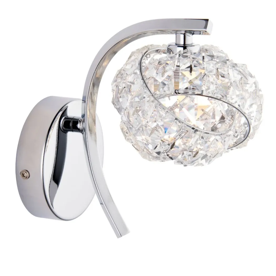 Monaco 1 Light Crystal Wall Light