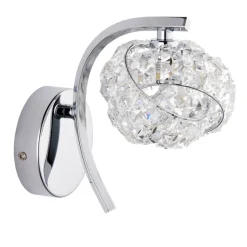 Monaco 1 Light Crystal Wall Light