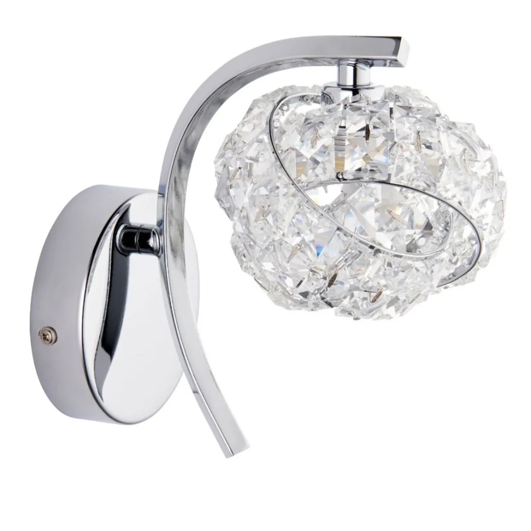 Monaco 1 Light Crystal Wall Light