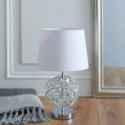 Monaco Chrome and Glass Table Lamp