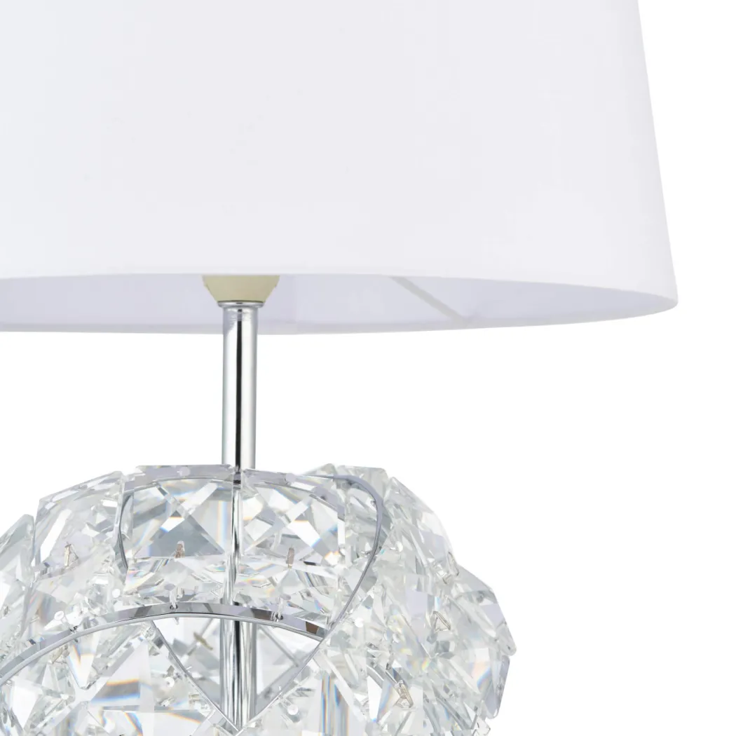 Monaco Chrome and Glass Table Lamp
