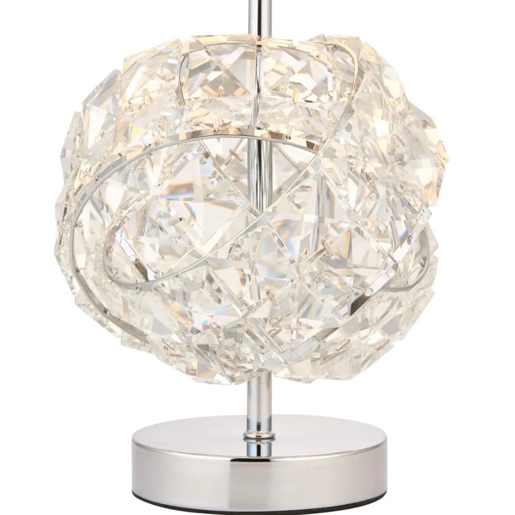 Monaco Chrome and Glass Table Lamp