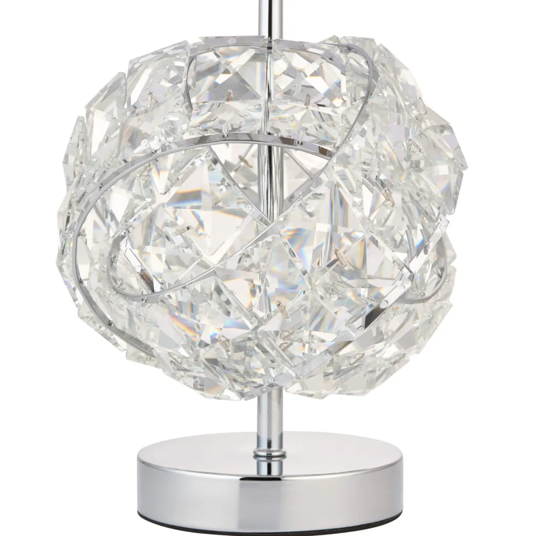 Monaco Chrome and Glass Table Lamp