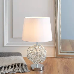 Monaco Chrome and Glass Table Lamp