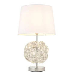 Monaco Chrome and Glass Table Lamp