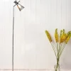 Monroe Smoked Glass & Silver Task Floor Lamp