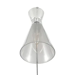 Monroe Smoked Glass & Silver Task Floor Lamp