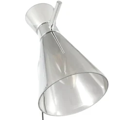 Monroe Smoked Glass & Silver Task Floor Lamp
