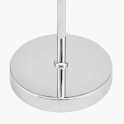 Monroe Smoked Glass & Silver Desk Table Lamp