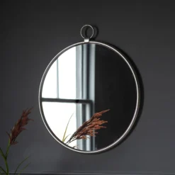 Monson Silver Round Mirror 61x70cm