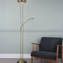Montana Antique Brass Mother & Child Floor Lamp