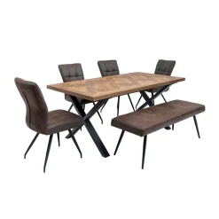 Montana 1.8M Dining Set with 4 Chairs 1 Bench