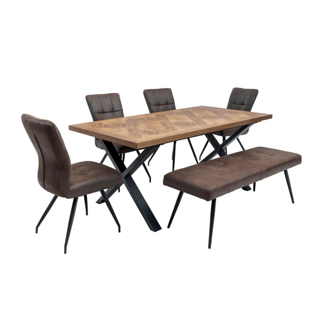 Montana 1.8M Dining Set with 4 Chairs 1 Bench