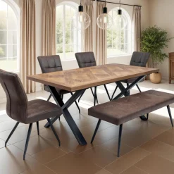 Montana 1.8M Dining Set with 4 Chairs 1 Bench