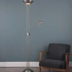 Montana Satin Chrome Mother & Child Floor Lamp