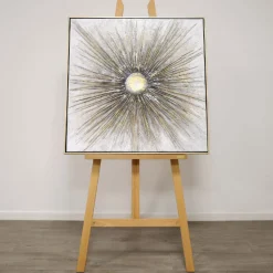 Moonrays Gold Cavas With Gold Frame 80x80cm