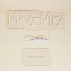 Mr & Mrs White LED Neon Sign