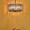 Naeva 4 Light Black Crystal Pendant Ceiling Light