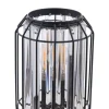 Naeva Matte Black and Crystal Table Lamp